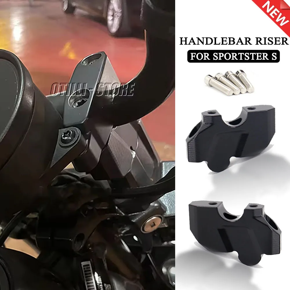 

For Sportster S For SPORTSTER S 2021 2022 Handlebar Riser Clamps Accessories Height up Adapters Handlebar Back Move Mount
