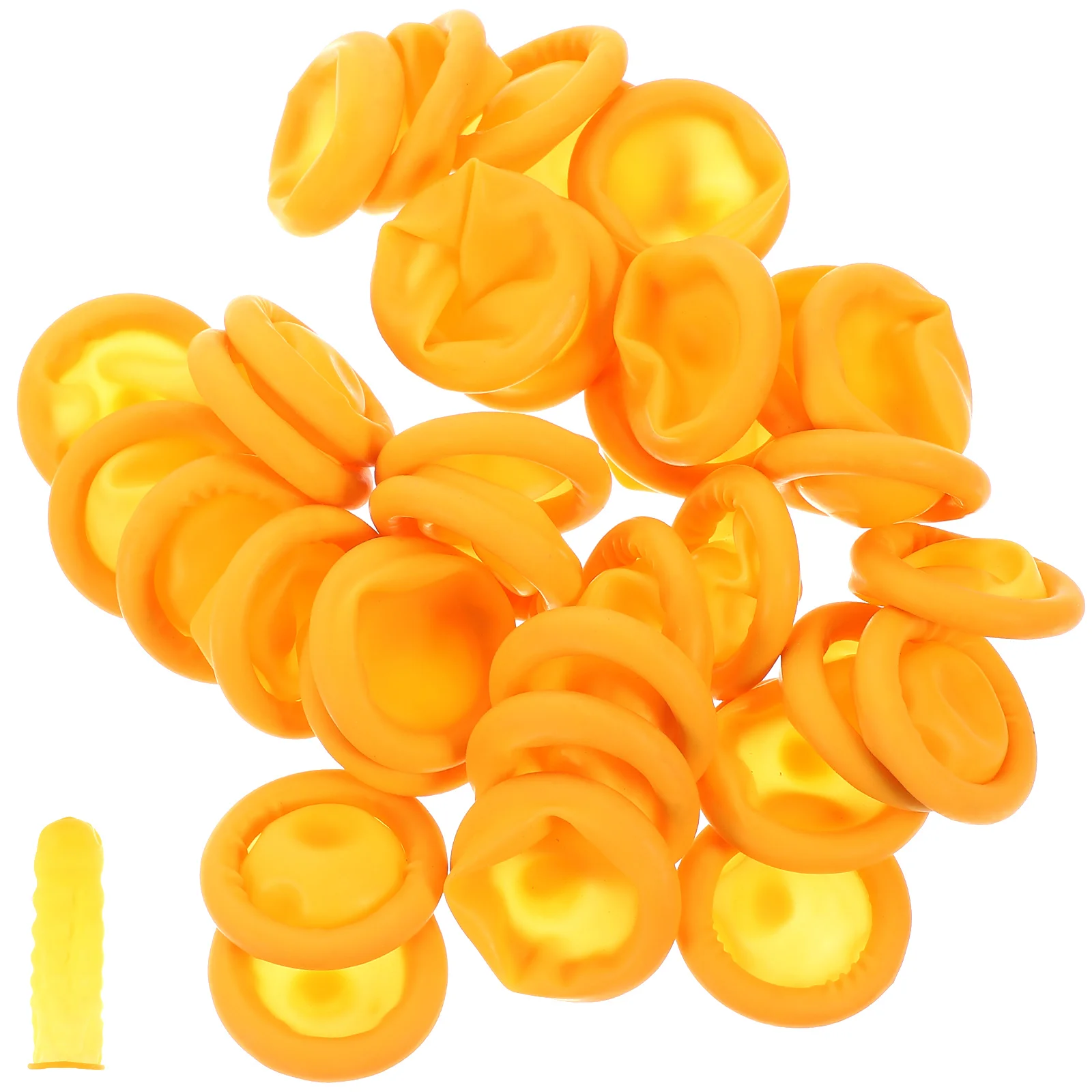 

100 Pcs Nail Tools Anti-static Finger Cots Pain Relief Cover Protectors Yellow Protective Covers