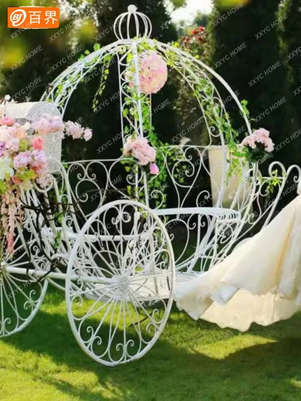 

Садовый ландшафт, декоративные украшения, тележка с тыквой, поплавок, наружная Свадебная пряжа, фотография, красивые Chen реквизиты