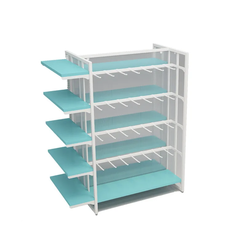 Merchandise Premium Shelf Middle Island Cabinet Hook Laminate Shelf Boutique Store Jewelry Store Container Color Hanging
