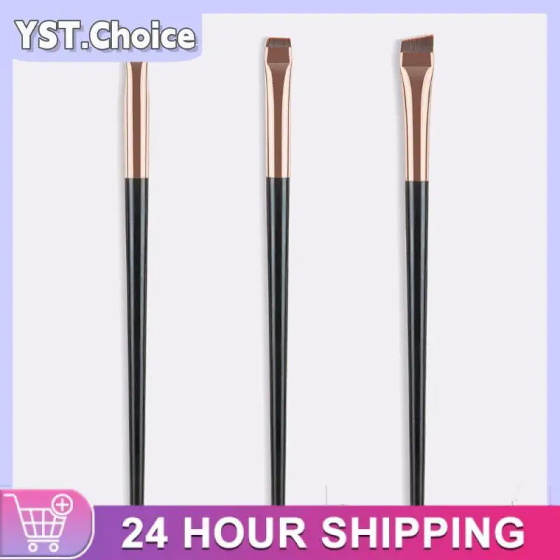 Makeup Brush 3 Colors High Quality Sickle Design Portable Convenient Eyebrow Brush Eyeliner Brush For Fine Lines Beauty Tools