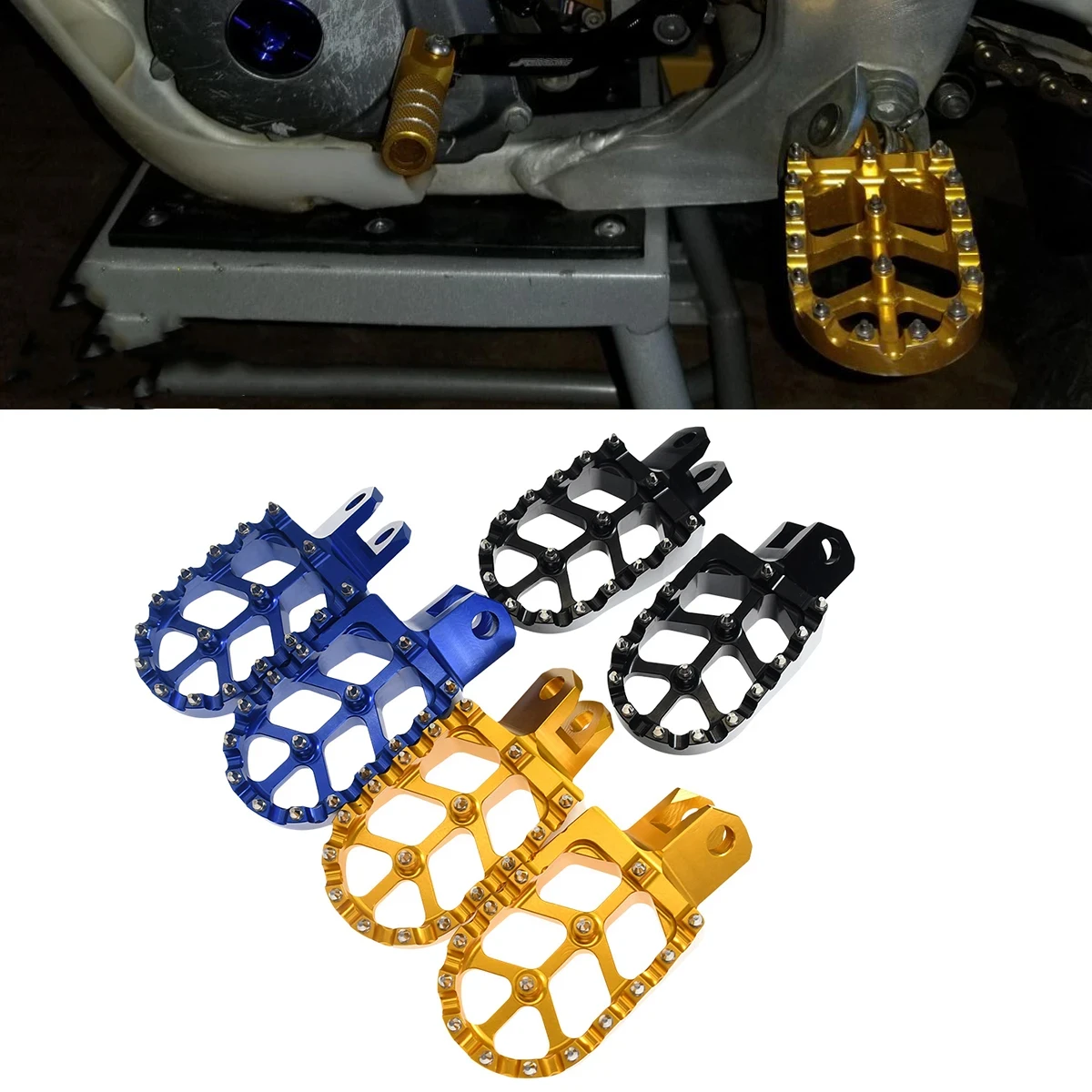 For Suzuki DRZ400SM DRZ 400 SM 400e 400sm DRZ400 Foot Pegs Footpegs RM 250 RMX 125 Footpeg Footrest Motocycle Accessories