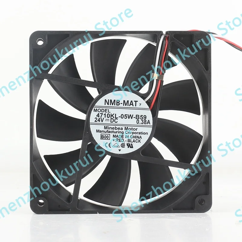 Genuine NMB 12CM 4710KL-05W-B59 12025 24V 0.38A 3-wire Detection Frequency Converter Power Supply Cooling Fan