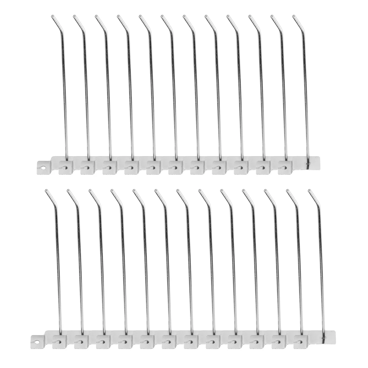 25 x Slatwall Single Hook Pin Shop Display Fitting Prong Hanger 200mm