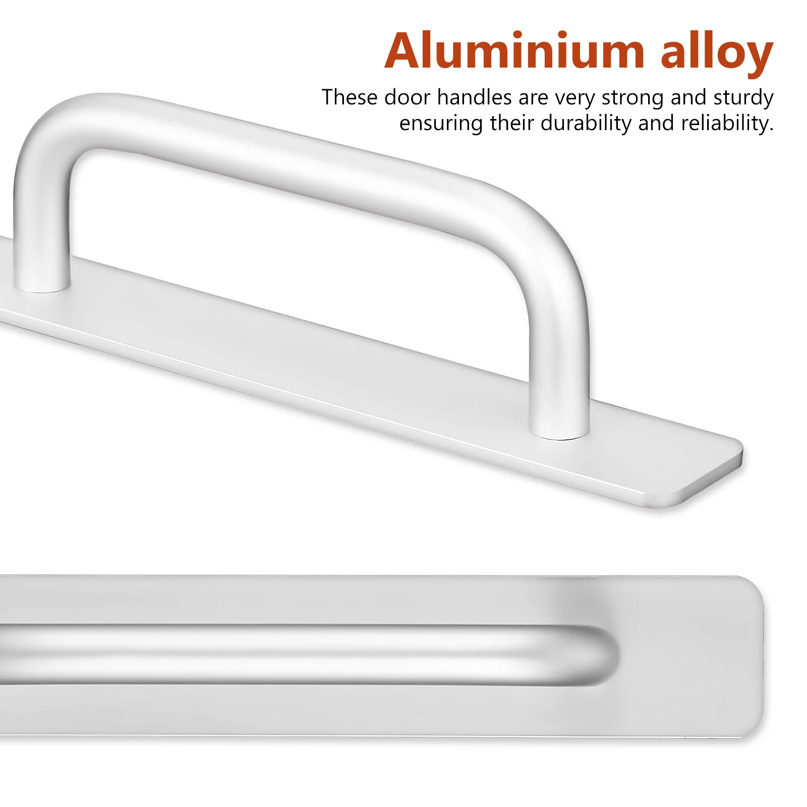 4-delige aluminium deurgreep handgrepen interieur garage pull plaat push kast vangsten keuken stok op hardware geen ponsen