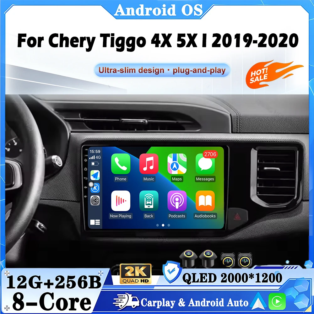 

9" For Chery Tiggo 4X 5X I 2019-2020 4G Car Carplay Auto Android OS Radio Navigation GPS Multimedia Video Player BT 5.0