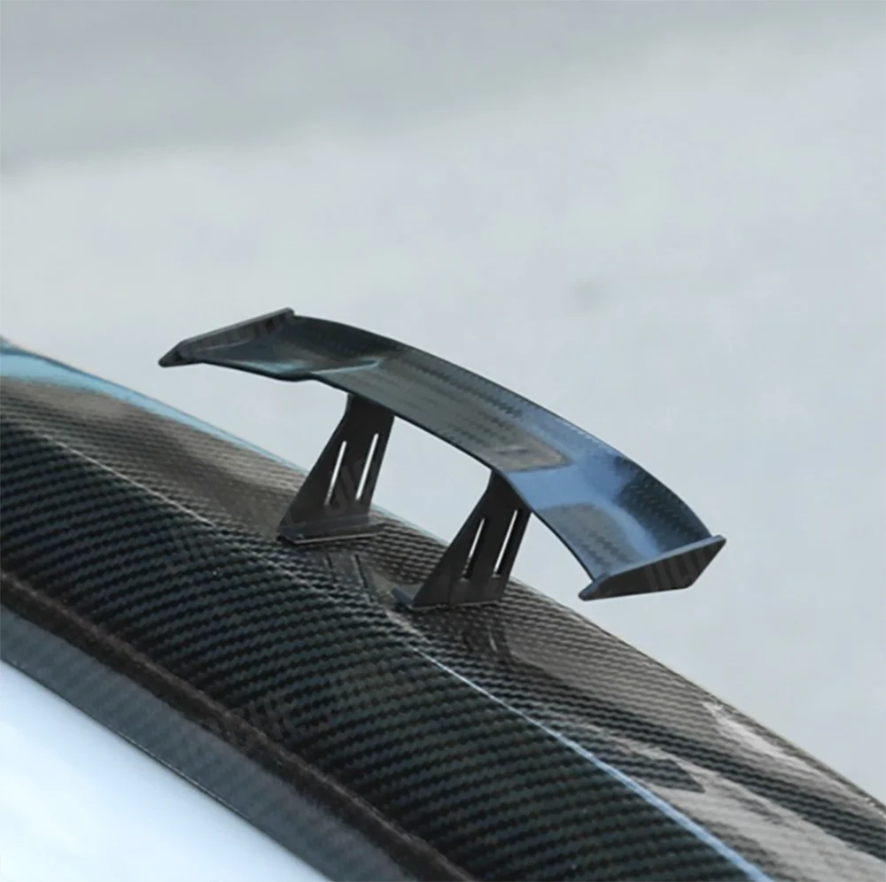 Mini alerón trasero de coche, modelo pequeño de motocicleta, Winglet Canard de cola, aspecto de carbono ABS para BMW, VW, Audi, coche Universal