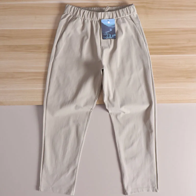 في الهواء الطلق عالية الجودة الرجال الرياضة مستقيم الساق السراويل كوي الجافة أربعة طريقة تمتد ألياف البوليستر لون نقي الخريف Sle