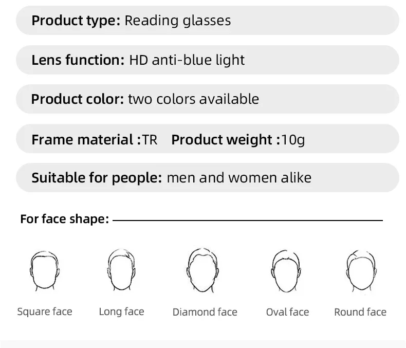 Ultraleichte Anti-Blaulicht-Lesebrille in Stiftform, Klassische Tragbare Anti-Ermüdungs-Lesebrille – Detail 14
