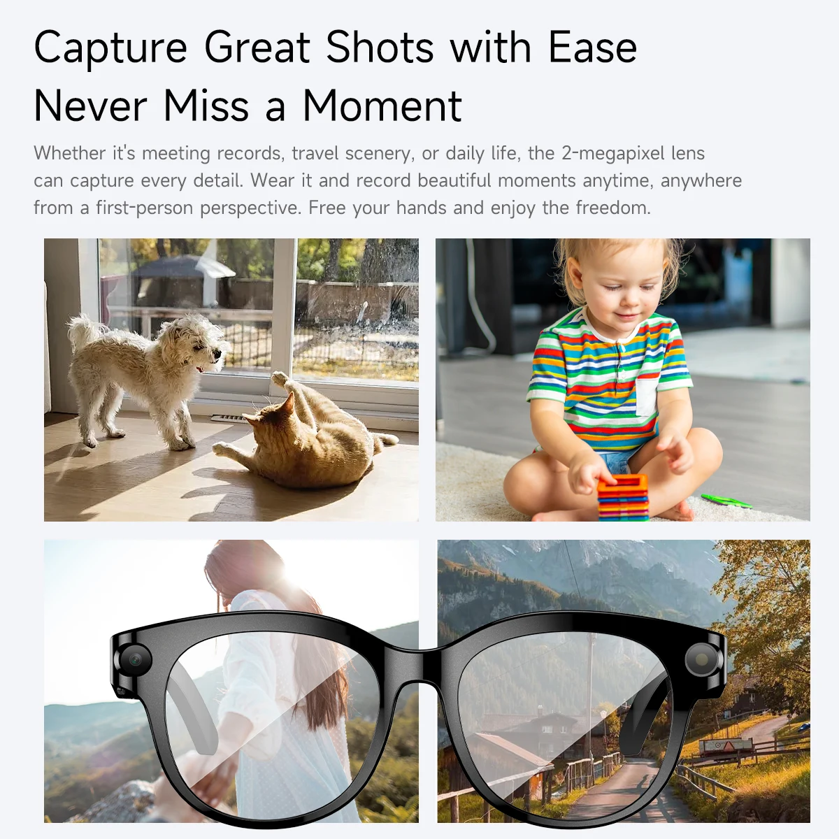 جديد AI النظارات الذكية HD كاميرا مصباح ليد AI ترجمة الحوار 290mAh بطارية اجتماع تسجيل الفيديو نظارات شمسية رياضية في الهواء الطلق