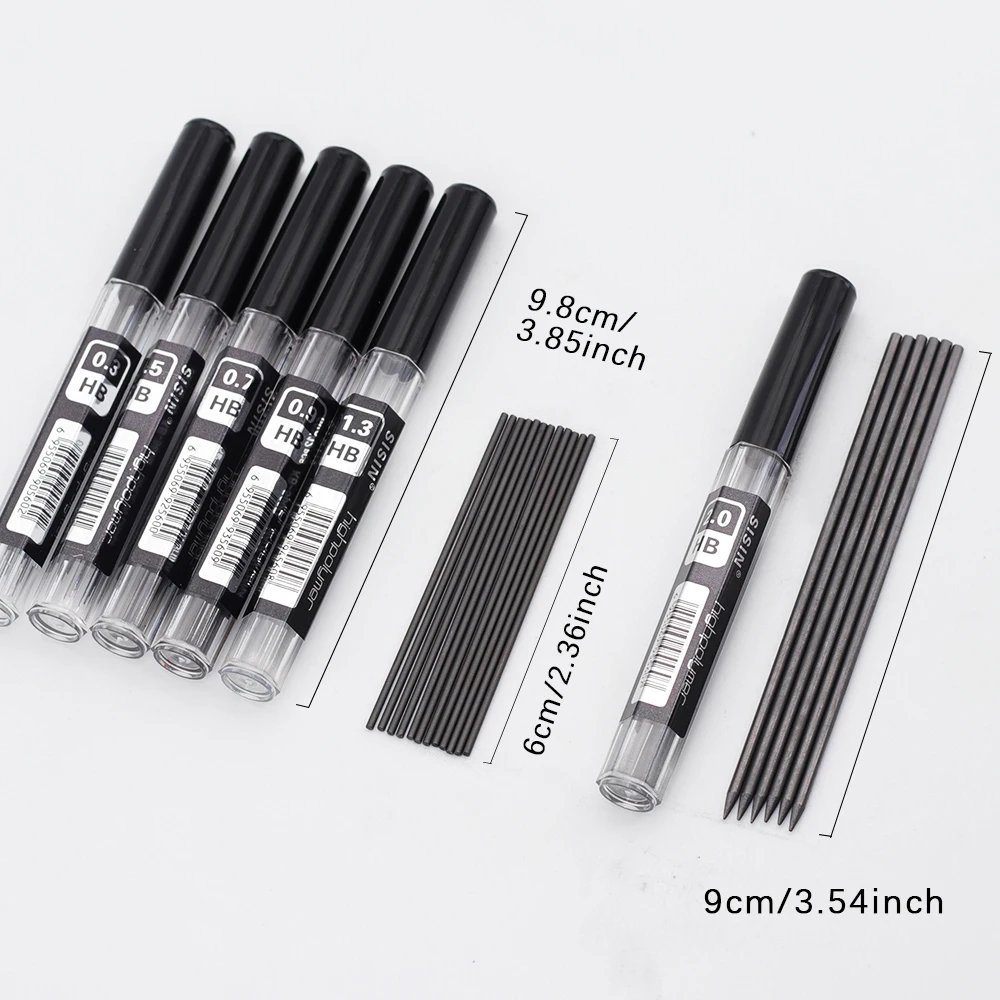 1 Box Mechanische Bleistiftminen 0,3/0,5/0,7/0,9/1,3/2,0 mm HB Nachfüllminen für Kunstzeichnungen und automatische Bleistifte – Zubehör – Detail 3