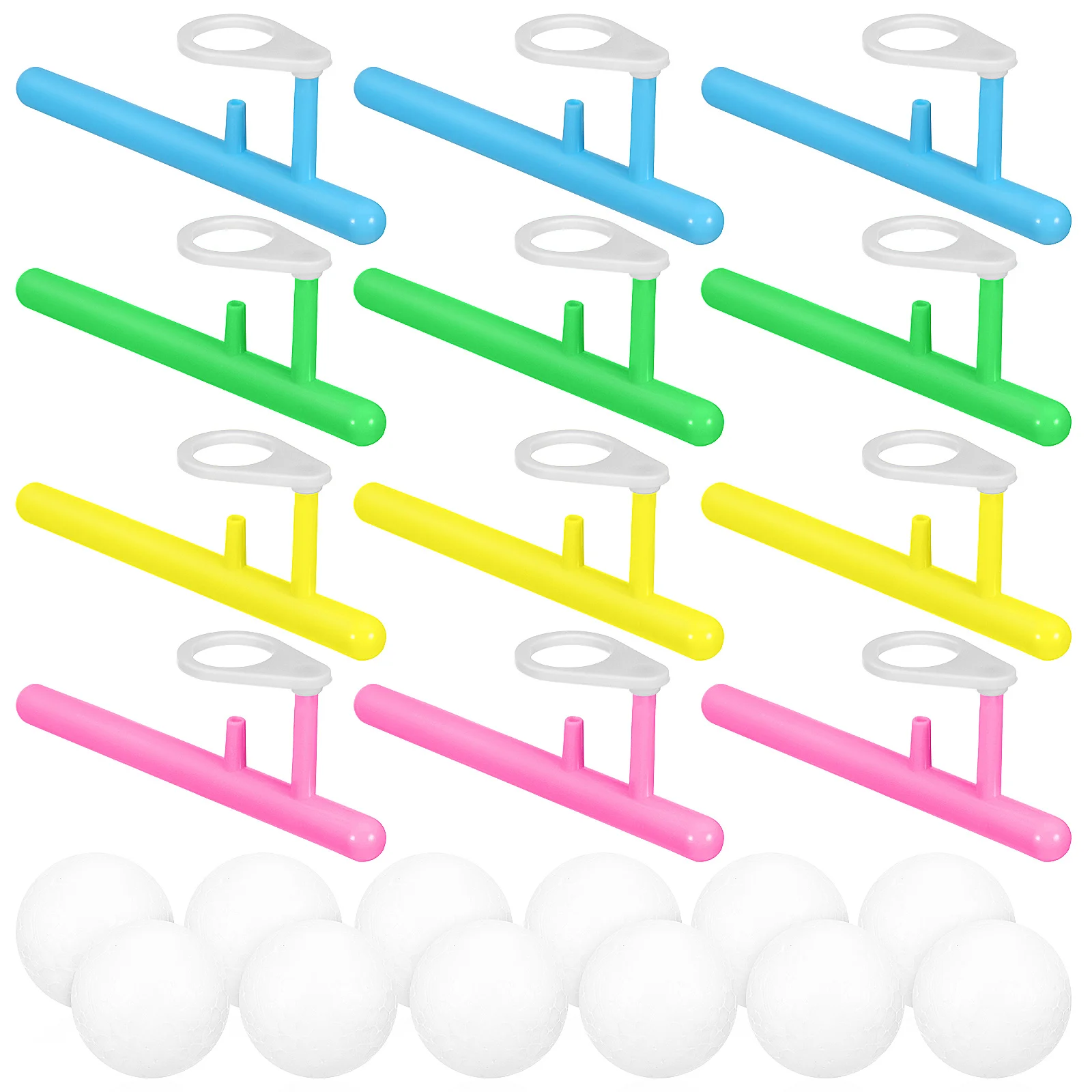 

24pcs Floating Blow Ball Toy: Colorful Balance Balls For Kids Indoor Outdoor Party Montessori Fun Activity Game