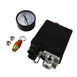 Power Tools 175psi 4 Port Air Compressor Pressure Switch Manifold Regulator + Safety Valve
