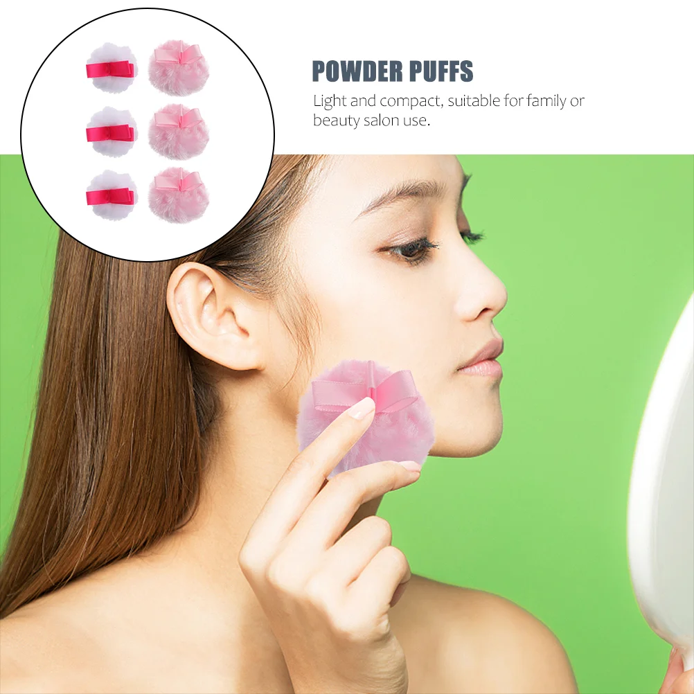 6 uds esponja de polvo accesorios de maquillaje Facial rubor líquido seco esponjas sueltas herramienta cosmética almohadillas para niñas