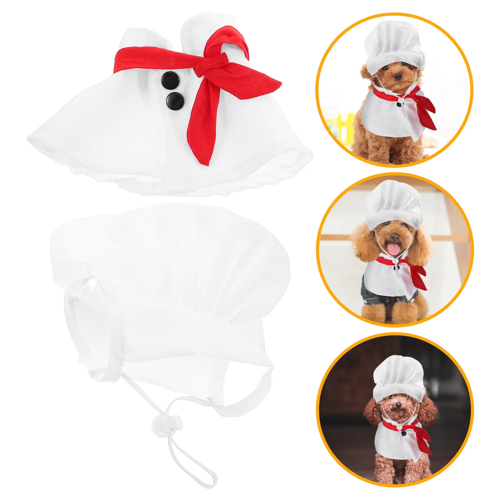 

1Set Funny Pet Chef Costume with Hat Comfortable Kitchen Uniform Puppy Cook Outfit for Parties and Holiday Events