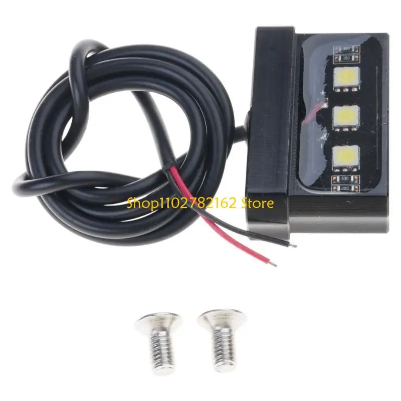 

547B Motorbike Accessory Motorcycle LED License Plate Light Lamp Replacement Rear Tail License Plate Light Number Plate Lamp