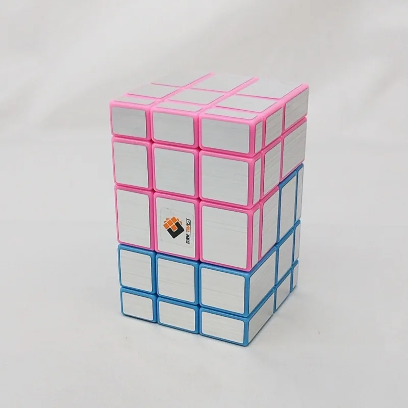 【知恵】3x3x5-2色ミラー接続キューブ-3層積み重ね-335-シャムキューブ-回転限定-フィジェットトイ