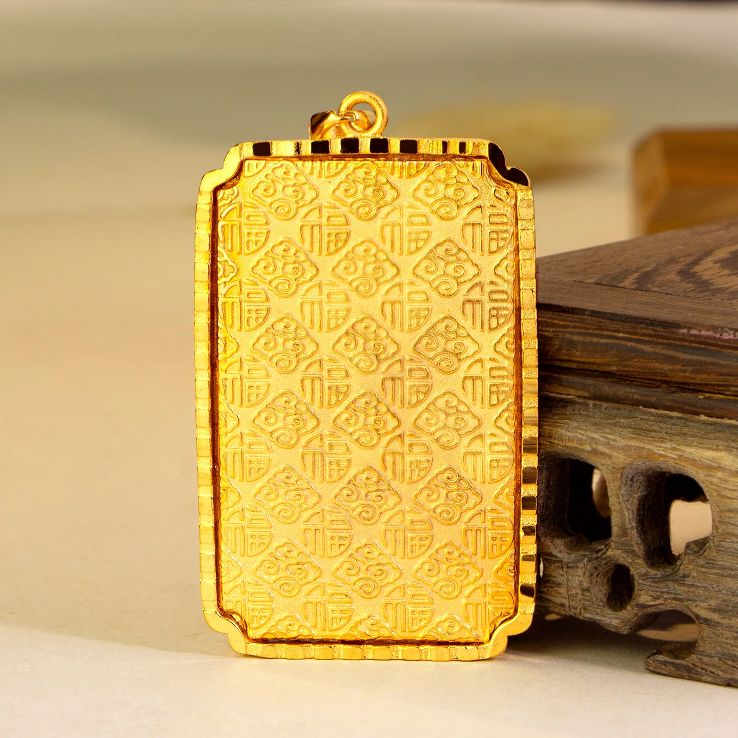Luxury 24K 9999 Pure Gold real gold Smooth Sailing Pendant Men's All-match Trendy Tagging Necklace