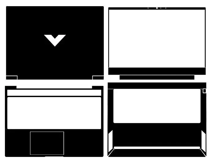 خاص من ألياف الكربون الفينيل المحمول ملصق الجلد الشارات حامي غطاء ل HP VICTUS 9 16-r0006TX 2023 #5