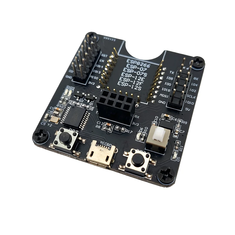 ESP8266 Programming Flashing Socket Test Board Compatible With ESP-01/01S/07/07S/12E/12F/12S WiFi Module USB Micro Interface