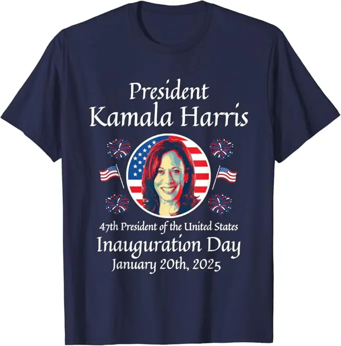 President Kamala Harris Inauguration 2025 Memorabilia T-Shirt Women\'s Fashion Feminism Campaign Tee Tops Novelty Feminist Gift