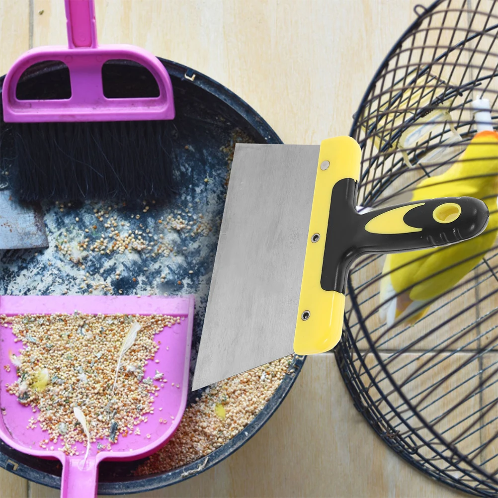 

Bird Droppings Scraper Stainless Steel Cage Cleaning Tool Guano Remover Bird Poop Tools Chicken Coop Supplies Parrot