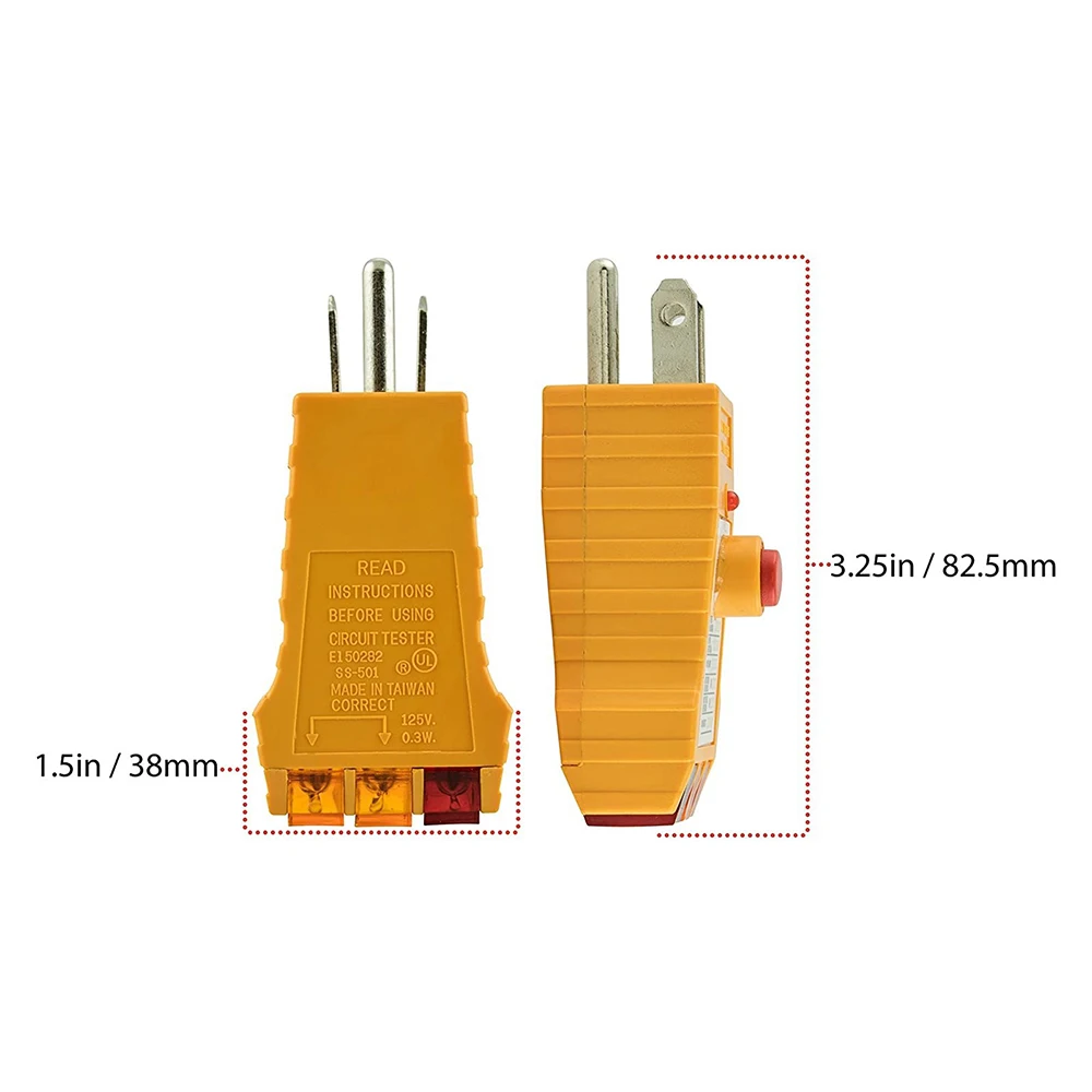 WH305 Socket Safety Tester Socket Contact Induction Power Detector Handheld Check Receptacle Tester Outlets Electician Tool