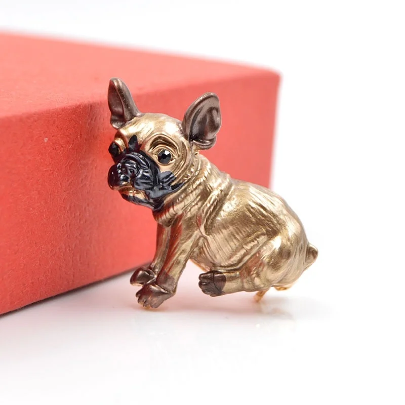 Cartoon Cute French Bulldog Dog Brooches for Women and Kids Enamel Animal Brooch Pin Coat Accessories Brooches Gift