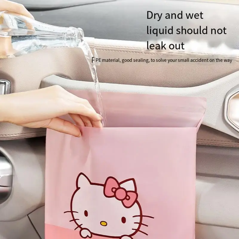 Hello Kittys Tableside Trash Bag Sanrios Student Desk Dedicated Sticky Desktop Cleaning Bag Garbage Bag Cute Vehicle Mounted