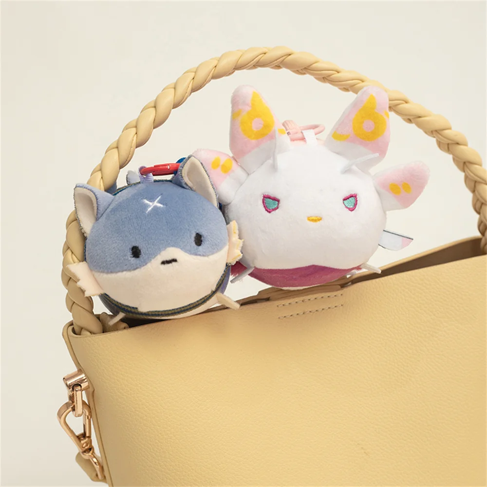 10CM Monster Hunter Mizutsune‌ Fox Plush Stuffed Dolls Palamute Pendant Backpack Decoration Creative Christmas Gift For Kids