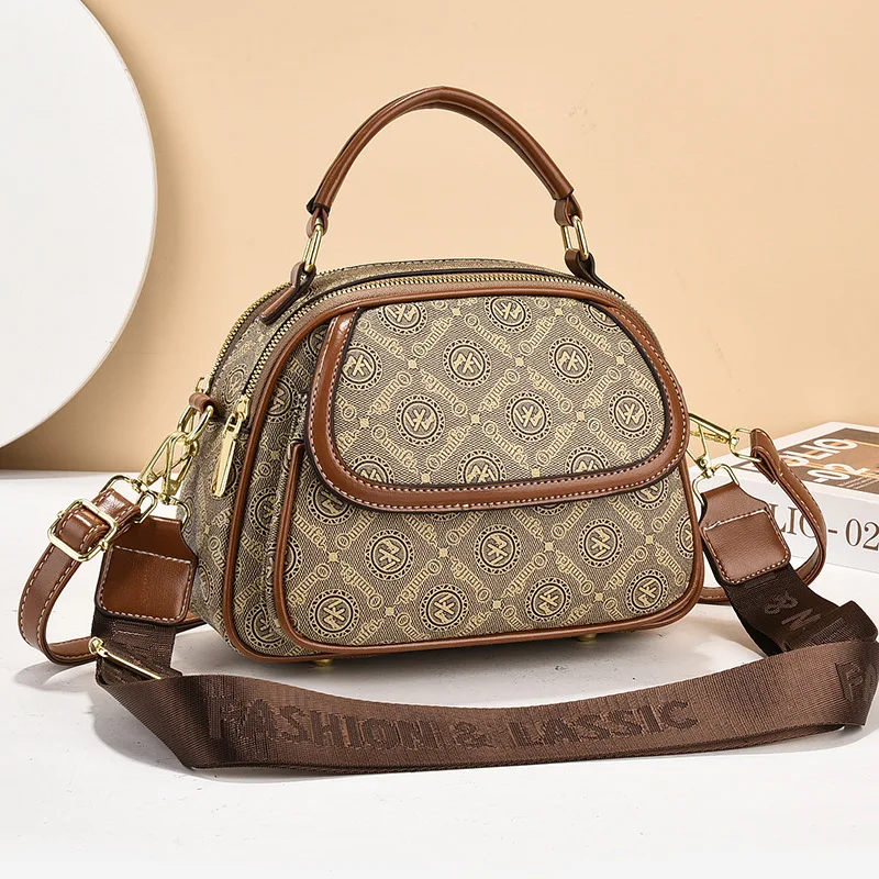 

2025 Designer Female Leather Shoulder Bags Luxury Brand Ladies Hand Bags Large Capacity Women's Handbags Trend Shopping Bag Sac