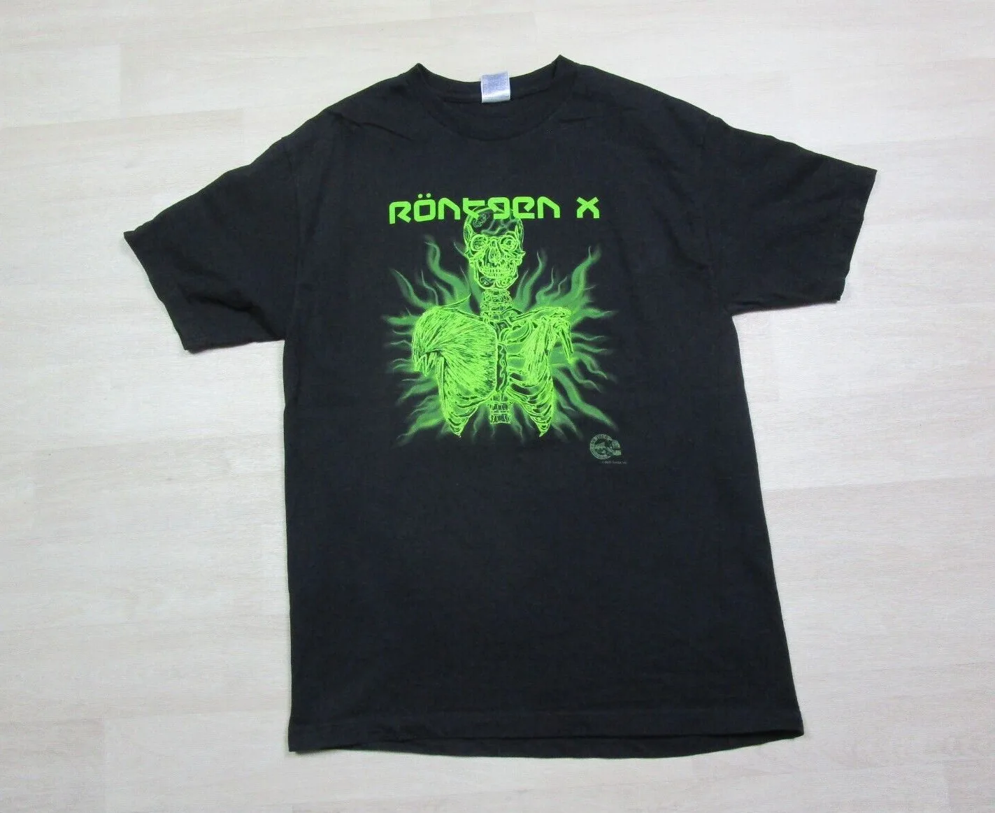 Vintage Y2K Cyber Goth T Shirt (L) Men's Skeleton Rontgen X 2005 Tour X-Ray