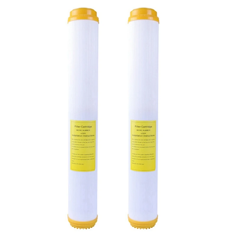 2PCS 20 Inch Resin Filter Cartridge Softened Pure Water Ion Exchange Removes Descaling/Alkaline Water Purifier System