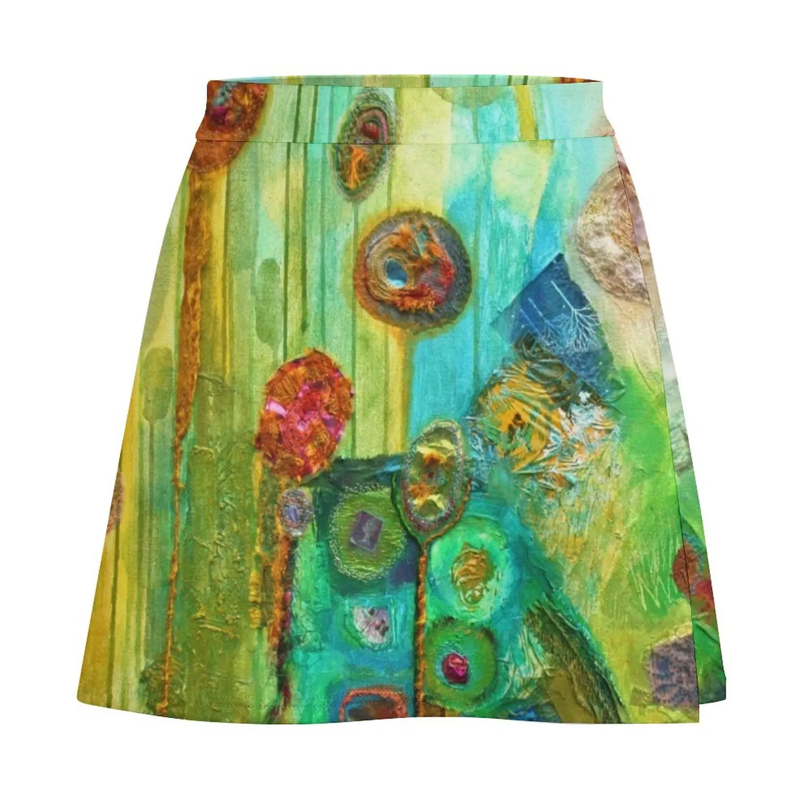 Contrasting Variations in green, blue and pink Mini Skirt skirt women elegant party dresses for women 2025