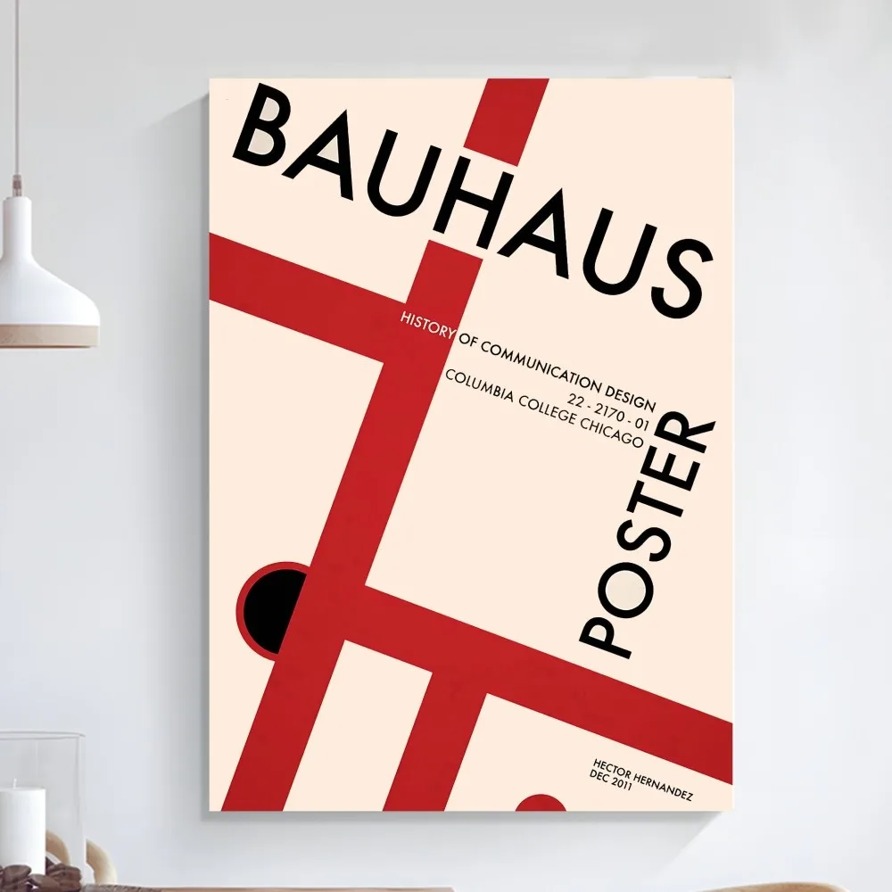 Bauhaus-モダンなシンプルなポスターアート、HD品質の壁の絵画、小さなポスター、自己粘着アート、学習の装飾