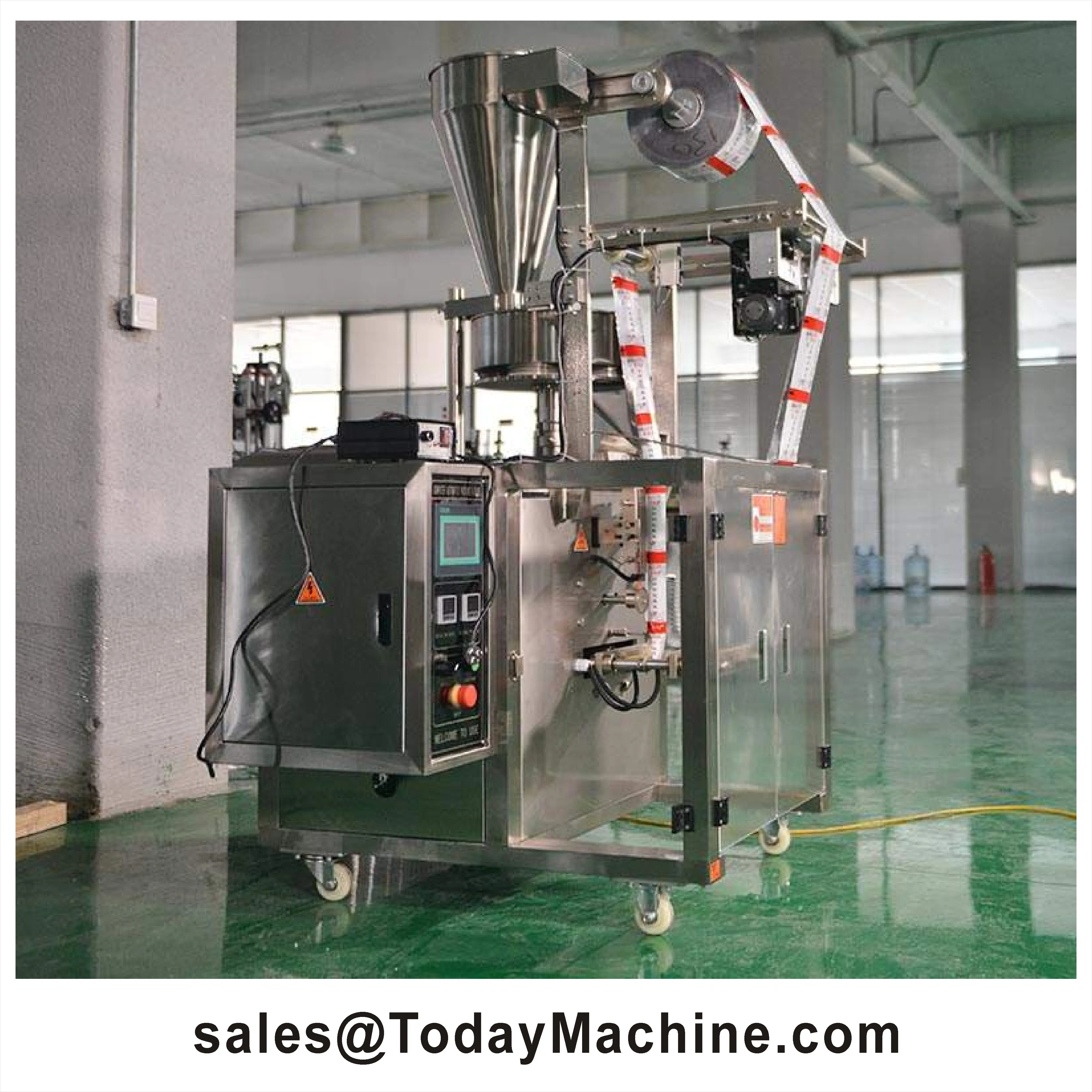Vertical Form Fill Seal Rice Grain Granule Packing Machine Volumetric Cup Weighting Sugar Salt Legume Packing Machine