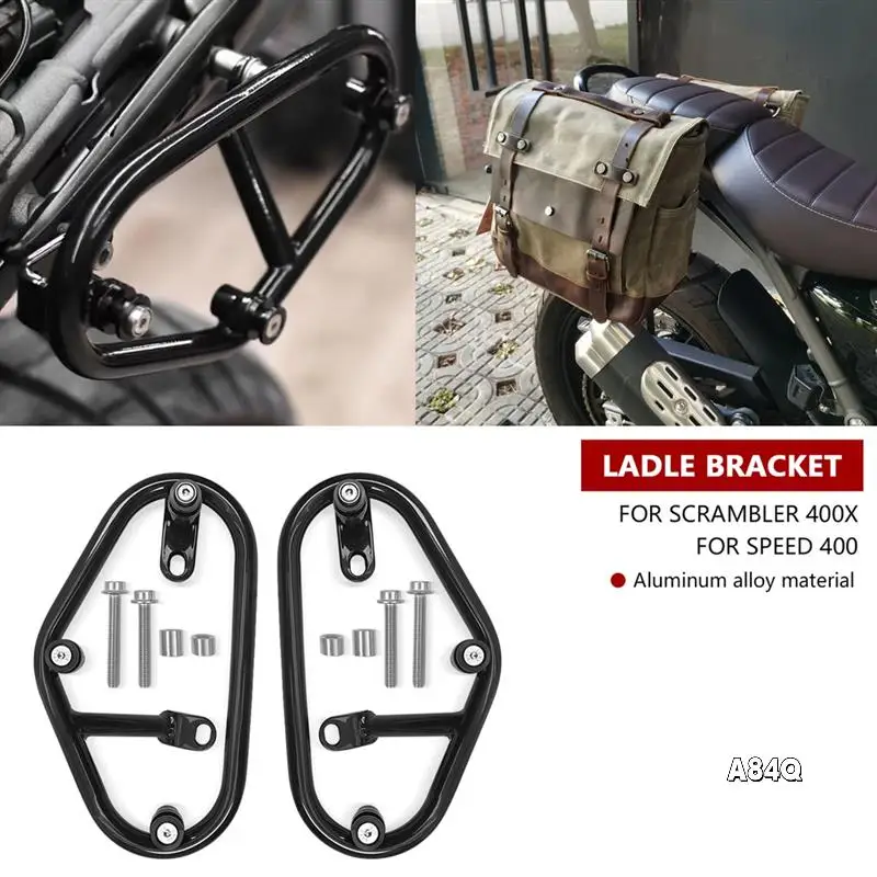 

Motorcycle Side Luggage Rack Support Holder Saddlebag Bag For Scrambler 400 X Speed 400 2024-2025