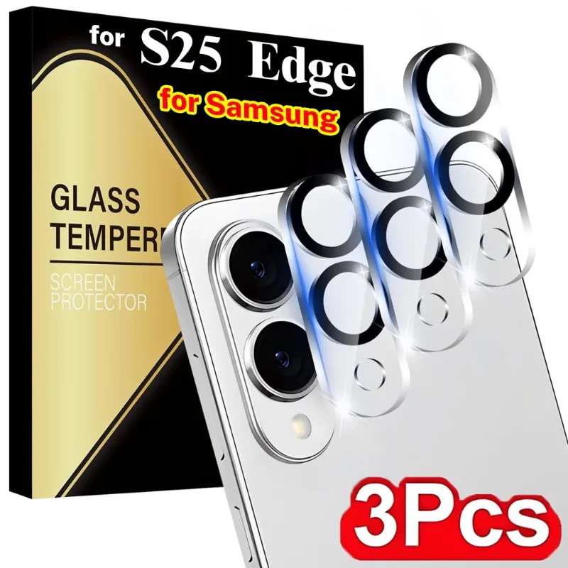 

3/1PCS 3D Camera Protective Glas for Samsung Galaxy S25 Edge 5G Phone Accessory for SamsungS25Edge Hardness Clear Lens Film