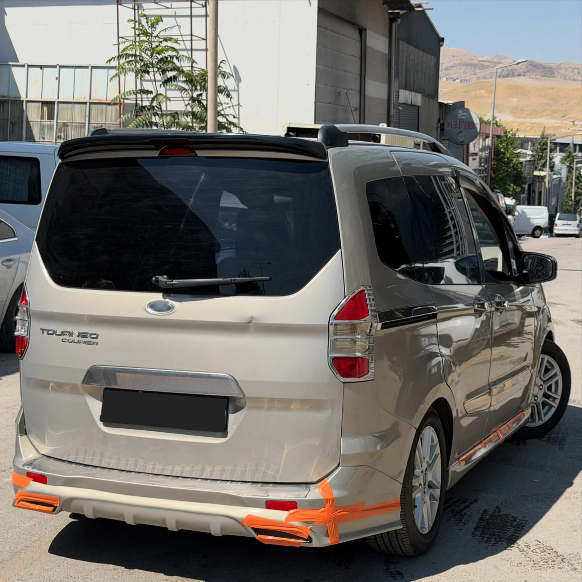 For Ford Tourneo Courier Mk1 2014-2022 Rear Roof Spoiler Wing Trunk Lip Trim Car Exterior Body Kit High Quality Accessori