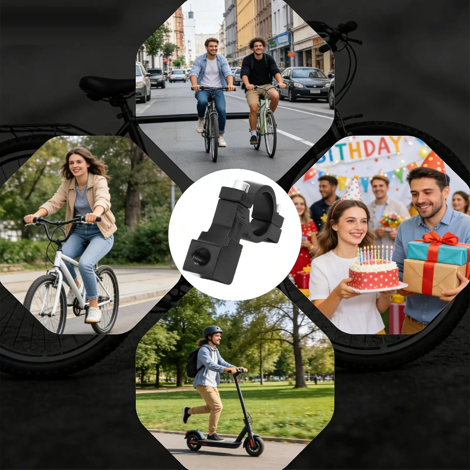 Bike Mirror Handlebar Mount 2 Pieces Aluminum Alloy Universal Adapter Handlebar Mounting Bracket For Hiking Outdoor Fishing
