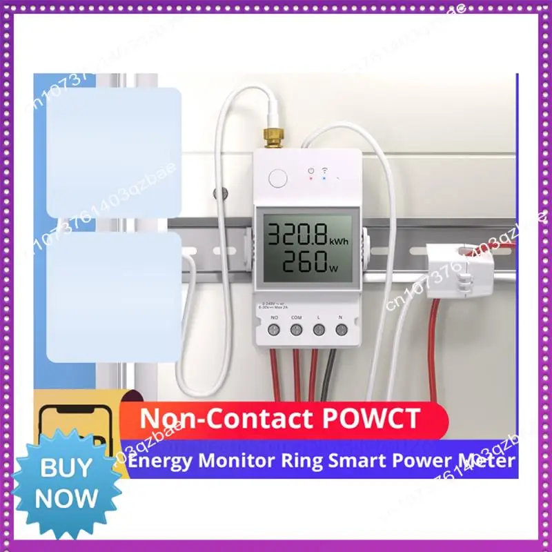 Hot Ltem POWCT Ring Smart Power Meter ESP32 Chip Current Transformer 100A Energy Monitor Contacter Control Works With Alexa IFTT