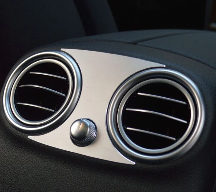 

For Benz C Class W205 2014 2015 2016 Aluminium Alloy Rear Air Vent Cover Trim Car Accessories Stickers W4