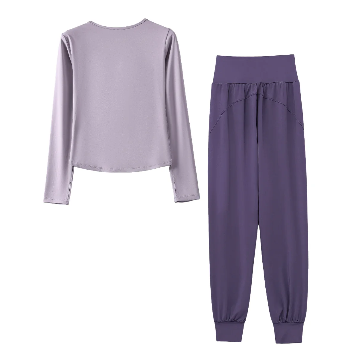 DRUR اليوغا الزي المرأة الخريف خفيفة الوزن سريعة الجافة مجموعة ملابس رياضية 2 قطعة تشغيل قميص رياضي السراويل تجريب الملابس ملابس اليوغا #4