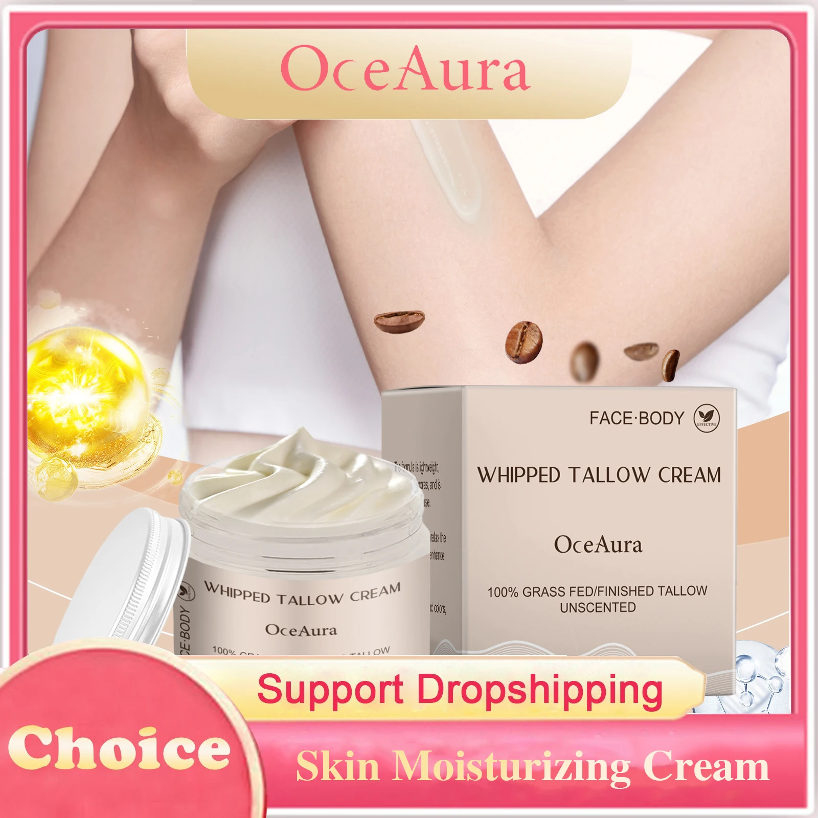 

Deep Hydration Moisturizer Deep Nourishing Repair Damaged Dry Skin Anti Aging Whitening Smoothing Soothing Whipped Tallow Cream