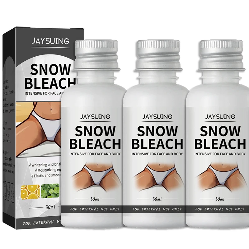 3pcs Snow Bleach Cream Private Parts Face and Body Fast Bleaching Underarm Strong Brighten Cream for Intimate Area