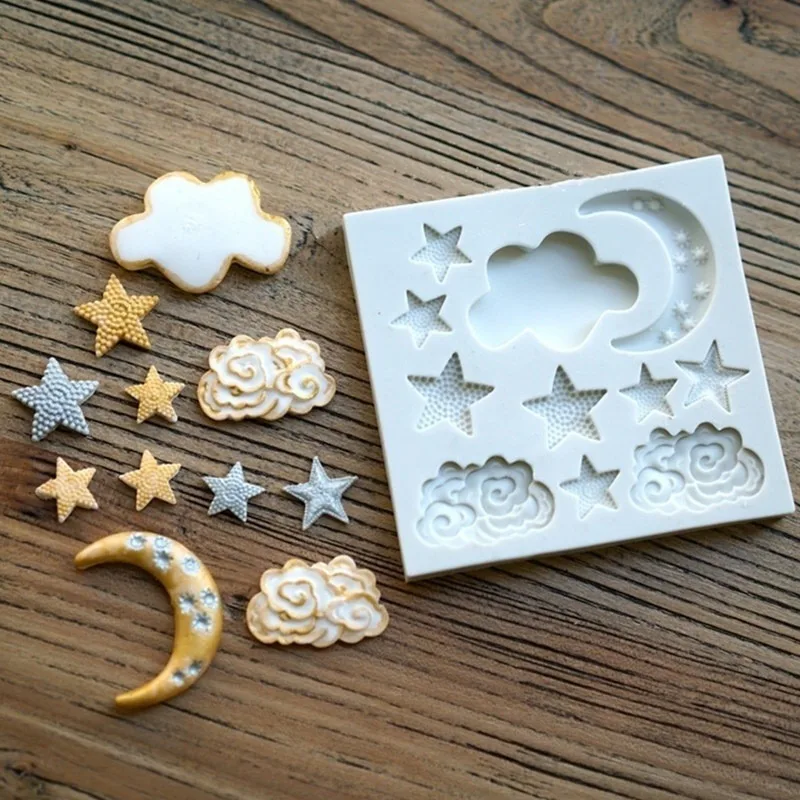 

Star Moon Shape Silicone Mould DIY Fondant Cake Mold Gummy Chocolate Mold Baking Appliance