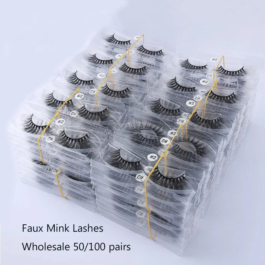 3D Faux Mink Eyelashes Fluffy Soft Wispy Natural Long False 16-18mm Lashes Dramatic Fake Eyelash Eyes Makeup Extension Beauty