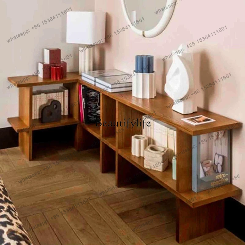 

yj58 Medieval corner bookshelf floor shelf living room wall decoration