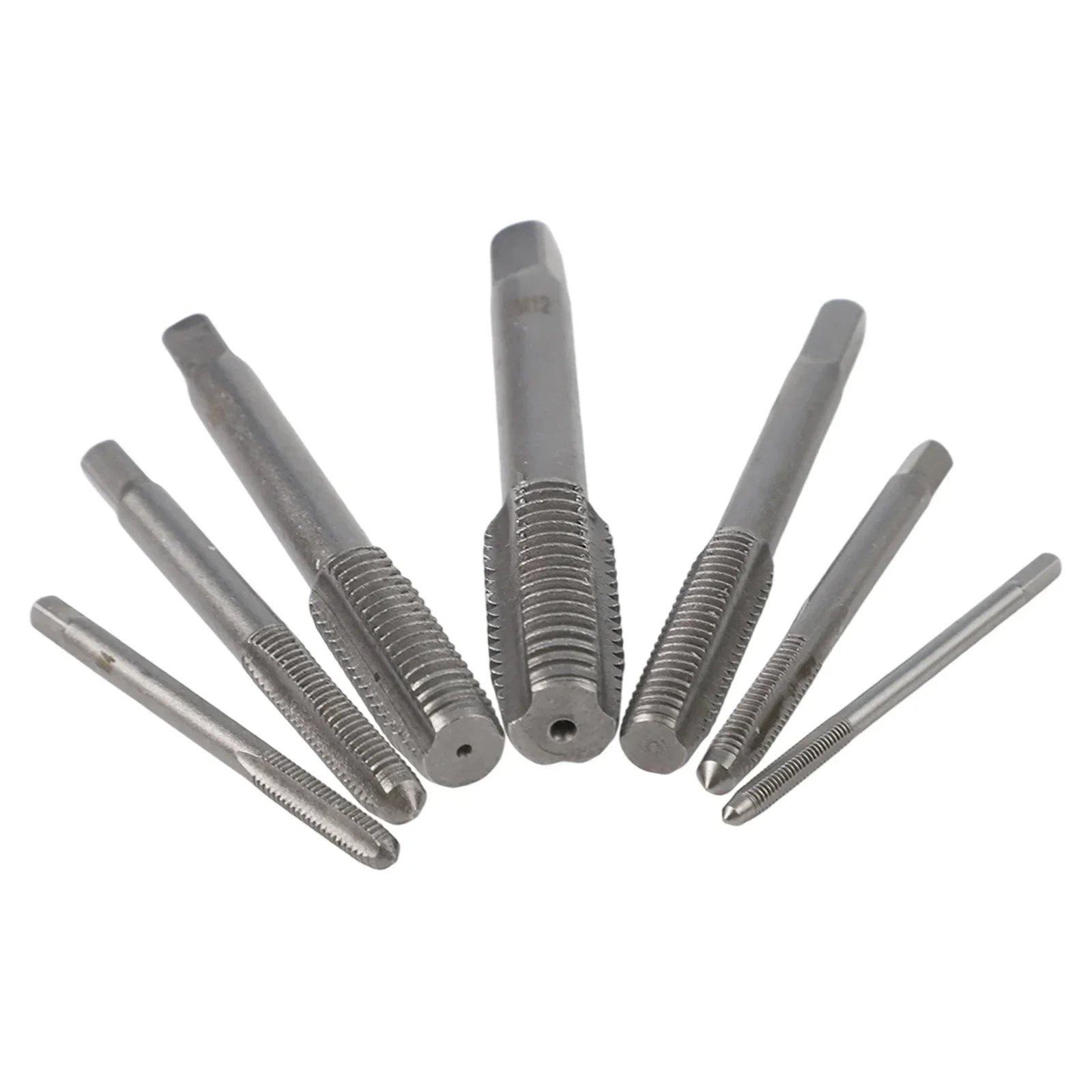 Spiral Pointed Tap Tap Drill Bits Screw Thread Tap Right Hand 7PCS For Processing Hand Tools M3-M12 Replacement