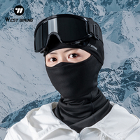 WEST BIKING Thermal Windproof Cycling Cap Winter Ski Mask Fleece Snowboard Balaclava Full Face Cycling Mask Climbing Sport Gear